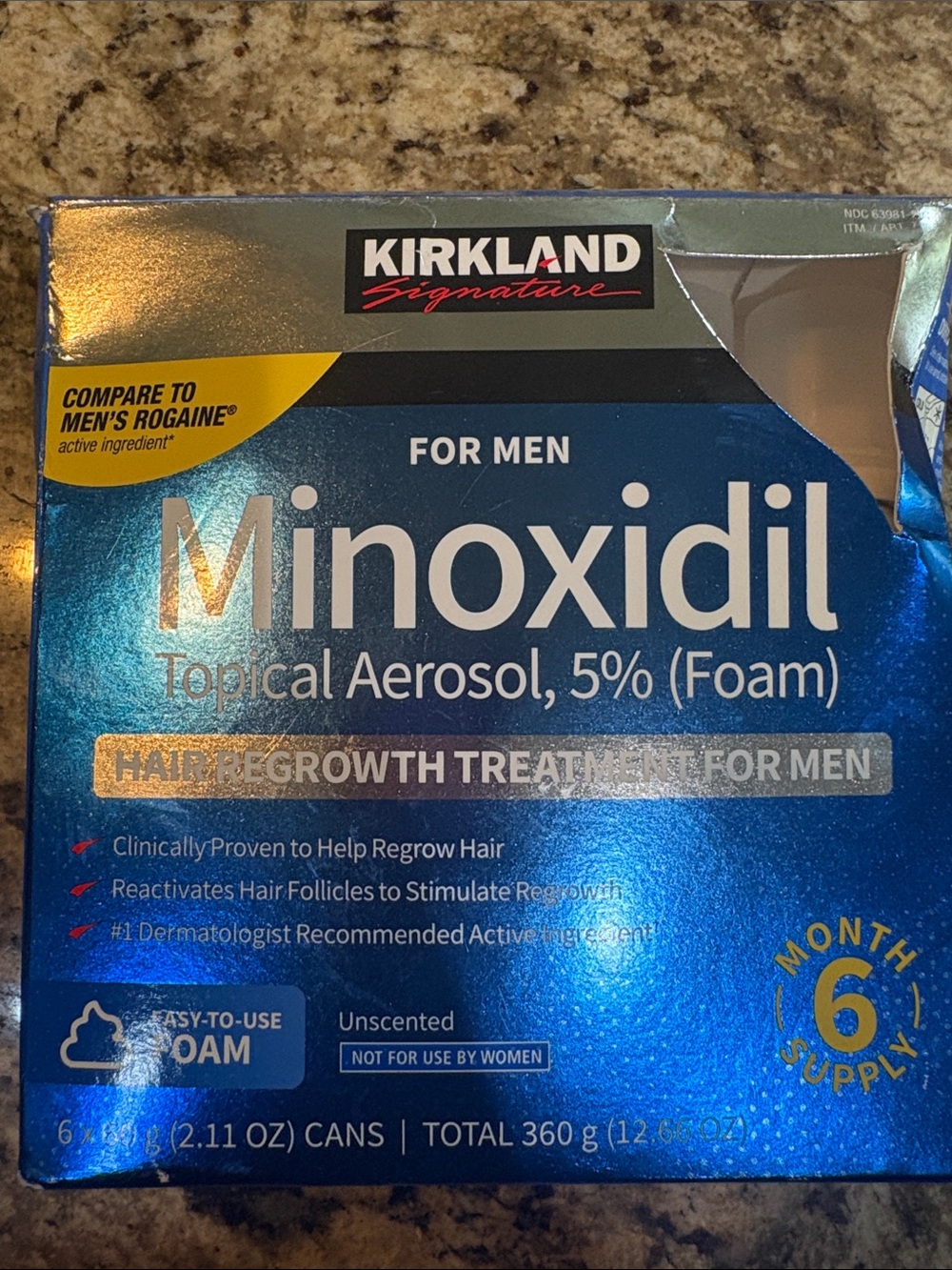Kirkland Signature Minoxidil Topical Aerosol Foam - Blue